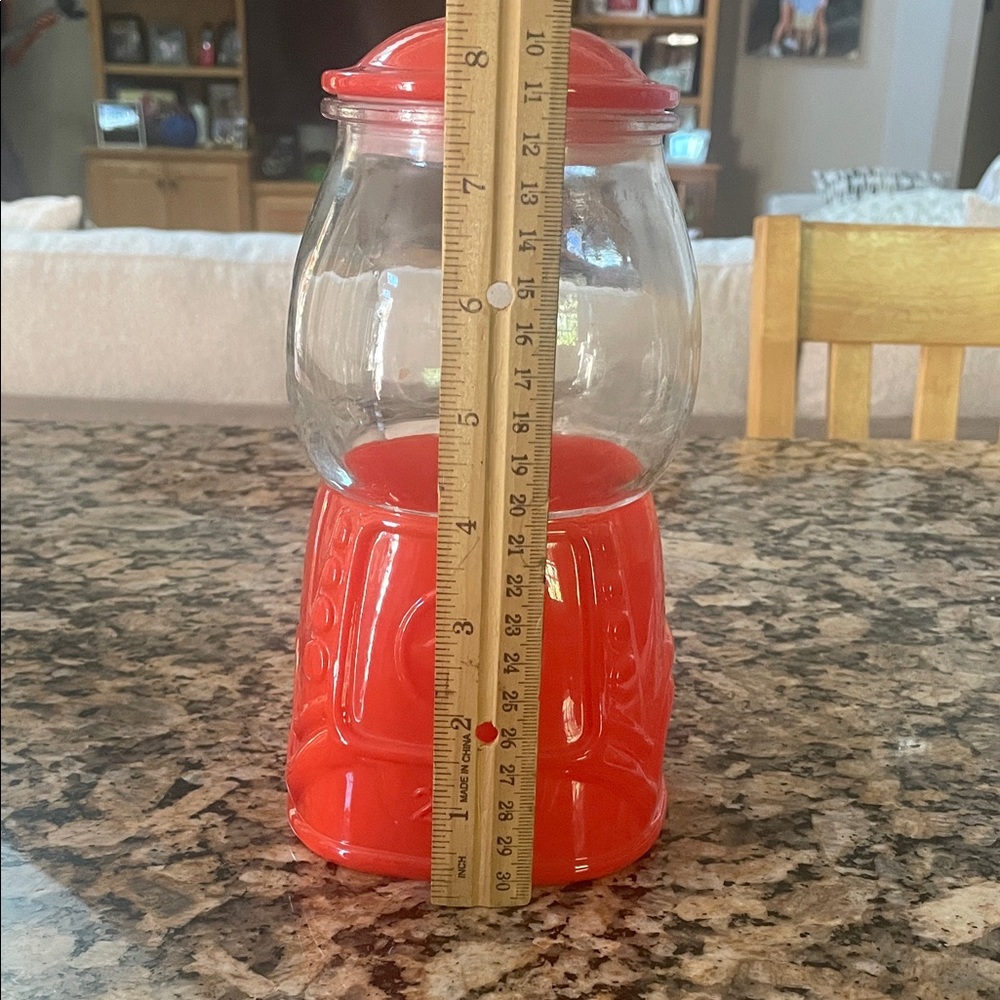 Red Glass Candy Dispenser - Picture 2 of 6